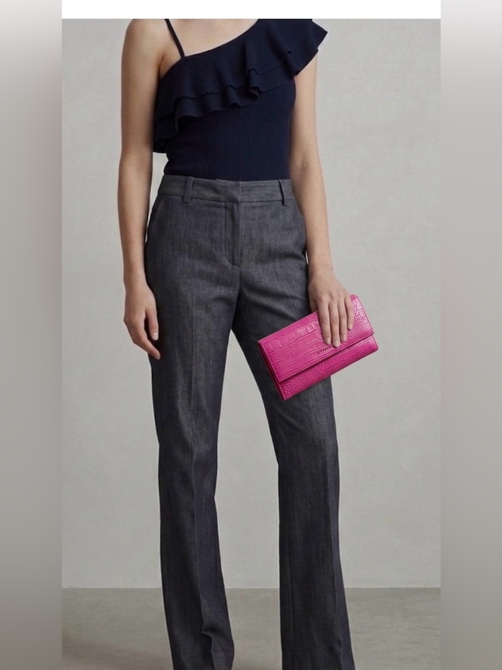 Calvin Klein Grey Like New business casual work pants in size 8